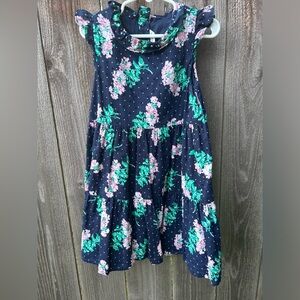 Janie & Jack 6 VGUC floral Swiss dot dress